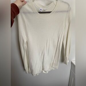 GAP Women's Ivory Long Sleeve Top